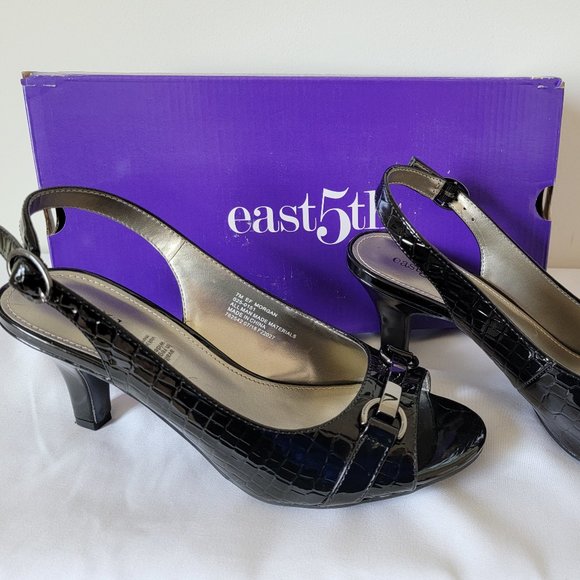 Black Strappy Sandals/Heels - Picture 1 of 3